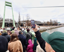 В Калининграде состоялось открытие пешеходного моста от парка «Юность» на остров Канта
