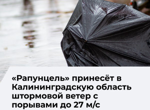 В Калининградской области объявлено штормовое предупреждение на 6 апреля