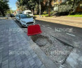 В Калининграде на улице Генерала Галицкого вновь увеличивается провал, ранее образовавшийся под автомобилем