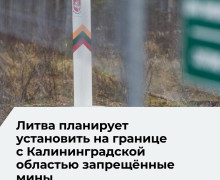 Литва анонсировала создание минных полей на границе с Калининградской областью в рамках проекта ЕС