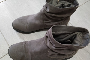 Полусапожки, искусственная замша, 39 размер