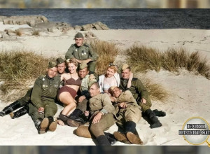 Балтийский пляжный сезон 1945 года: кадры с Борнхольма