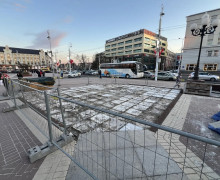 На площади Победы в Калининграде начались ремонтные работы