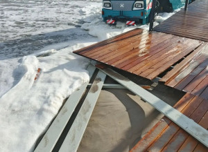 В Зеленоградске шторм: порывы ветра достигали 34 м/с