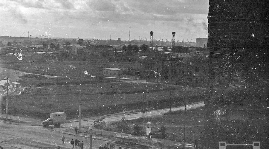 Панорама центра Калининграда с Королевского замка в 1960-х
