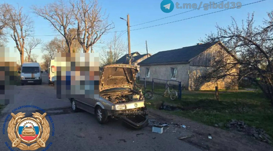 В Зеленоградском районе столкнулись автомобиль и мотоцикл, пострадали два человека