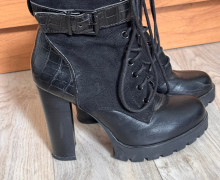 Стильные демисезонные ботильоны на каблуке, размер 38