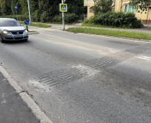 На улице Дзержинского в Калининграде демонтировали лежачие полицейские