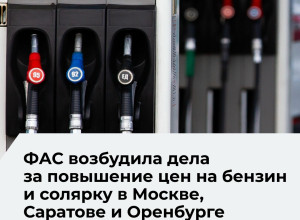 УФАС возбудило дела против независимых АЗС в нескольких регионах из-за роста цен на топливо