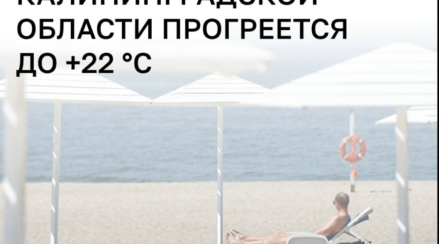 Балтийское море у побережья Калининградской области прогреется в ближайшие дни