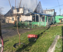 В Гвардейском округе произошел пожар, уничтоживший крышу жилого дома