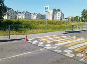 В Гурьевске автомобиль совершил наезд на пешехода в зоне перехода