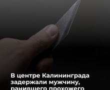 Житель Гурьевска задержан за нападение с ножом у развлекательного заведения в Калининграде