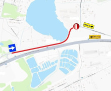 С 4 мая на участке дороги у отеля «Балтика» под Калининградом вводятся ограничения движения