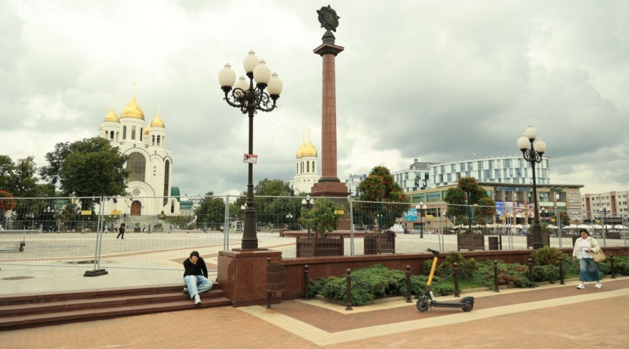 Площадь Победы в Калининграде закрыли на ремонт до ноября
