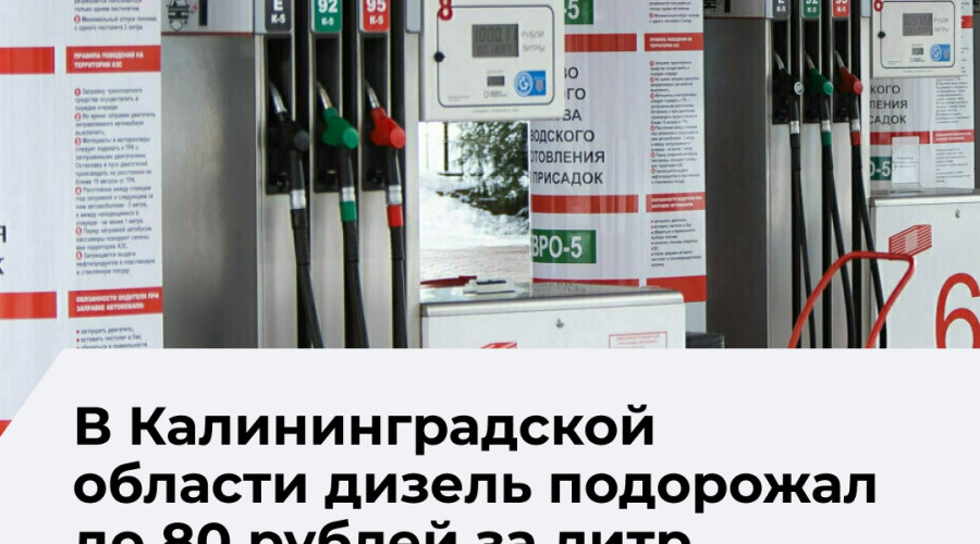 В Калининградской области зафиксирован рост цен на автомобильное топливо