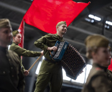 На Южном вокзале Калининграда «Эшелон Победы» встретили концертом