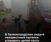 В Зеленоградском округе неизвестный предлагал детям сесть в машину