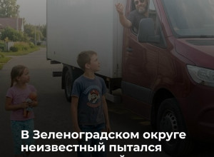 В Зеленоградском округе неизвестный предлагал детям сесть в машину