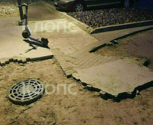 На Философском мосту в Калининграде частично демонтировали покрытие и ограничили проход