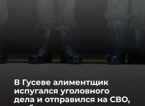 Житель Гусева погасил крупный долг по алиментам после заключения контракта с Минобороны