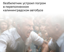 Конфликт в автобусе под Калининградом: пассажир ударил кондуктора и разбил стекло