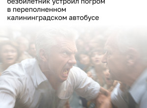 Конфликт в автобусе под Калининградом: пассажир ударил кондуктора и разбил стекло