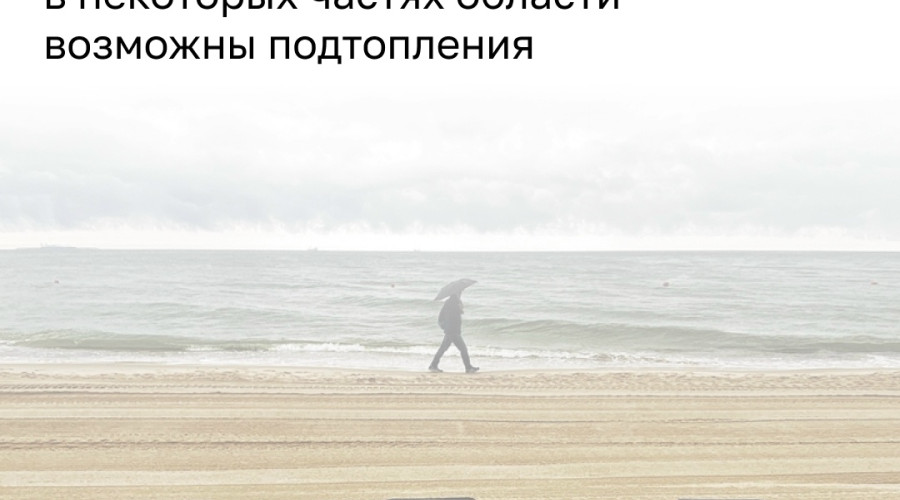 В понедельник, 15 июня, в Калининградской области прогнозируются затяжные дожди и ливни