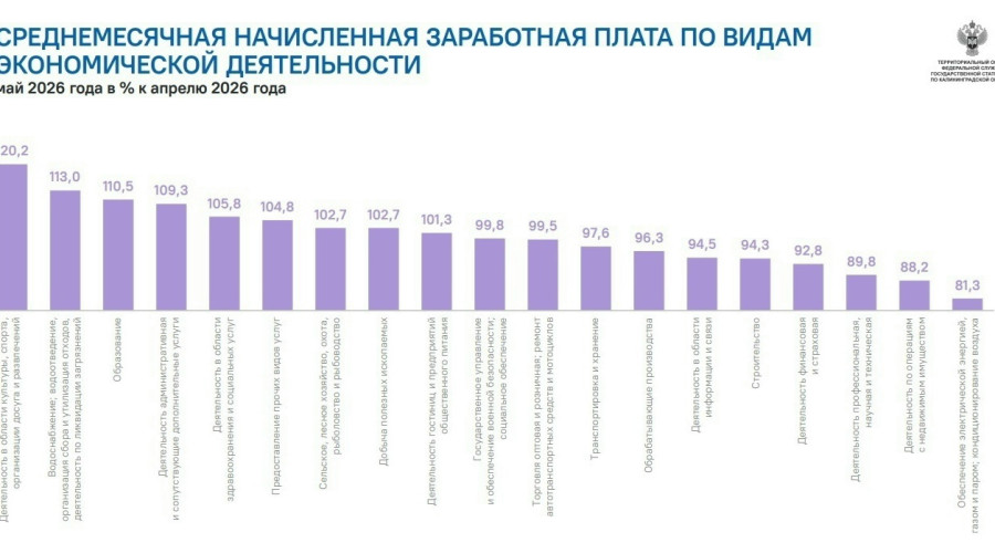 На рынке труда Калининграда зафиксировано снижение зарплат в большинстве отраслей