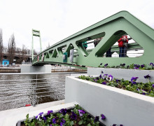 В Калининграде состоялось открытие пешеходного моста от парка «Юность» на остров Канта