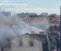 В Калининграде на улице Рижской произошёл пожар на кровле нежилого строения