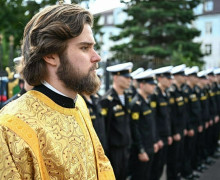 В Калининграде на здании Военной прокуратуры Балтийского флота появился мурал с адмиралом Ушаковым