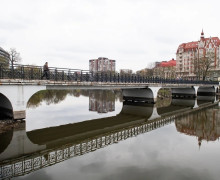 Нижнее озеро в Калининграде значительно обмелело
