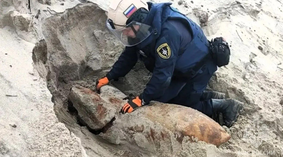 На Балтийской косе была обнаружена немецкая авиабомба времён Великой Отечественной войны