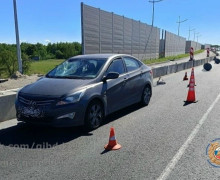 На Северном обходе Калининграда Hyundai сбил дорожного рабочего