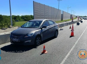 На Северном обходе Калининграда Hyundai сбил дорожного рабочего