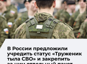 В Госдуме предложили ввести статус «Труженик тыла» для ряда категорий граждан