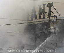 В Калининграде началась разборка конструкций после пожара в ТЦ «Гиант»