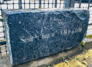 Фрагмент немецкого надгробия у библиотеки в Зеленоградске: история находки