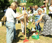 Выпускники-медалисты высадили 150 кустов сирени у Летнего озера в Калининграде
