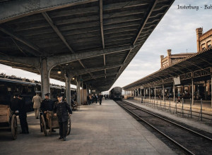 История железнодорожного вокзала в Инстербурге (ныне — Черняховск)