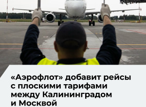 «Аэрофлот» с 1 июня введет дополнительный рейс из Москвы в Калининград по плоскому тарифу