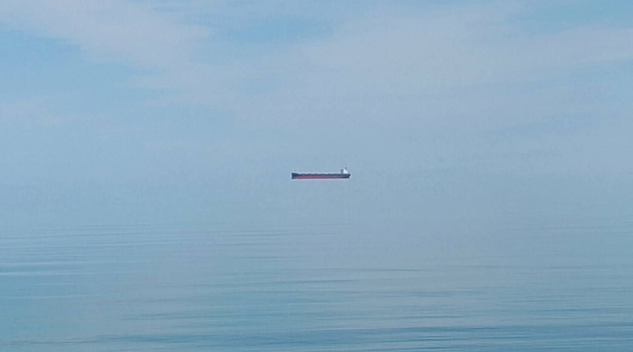 Оптический мираж засняли в акватории Балтийского моря