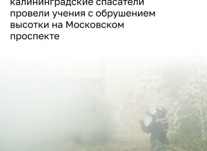 Спасатели в Калининграде отработали ликвидацию последствий обрушения дома на Московском проспекте