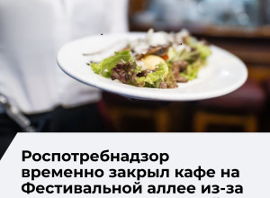 Кафе «Точка гриль» на Фестивальной аллее приостановило работу после проверки Роспотребнадзора