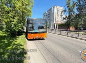 В Калининграде мать и дочь пострадали при падении в резко затормозившем автобусе